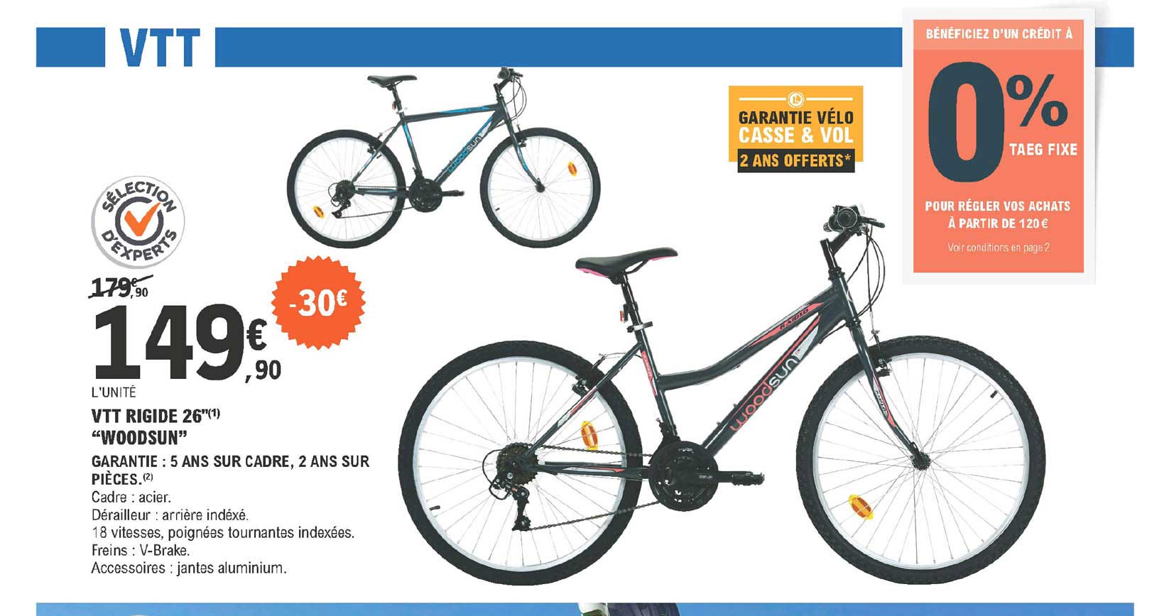 Vtt Rigide 26" Woodsun