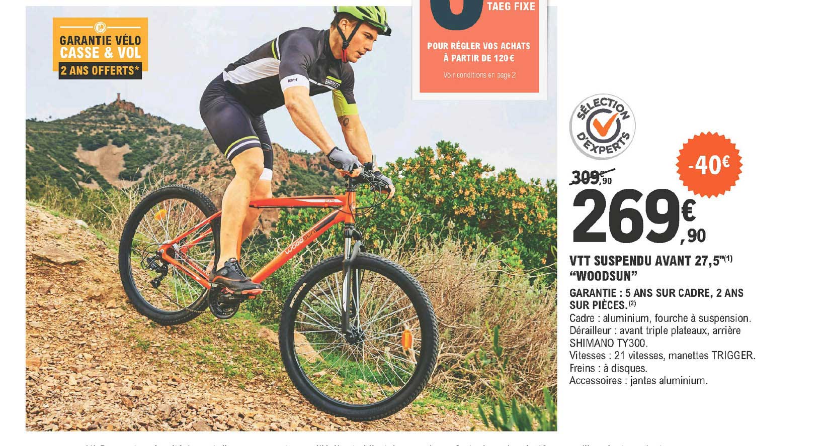 vtt suspendu avant 27,5" woodsun