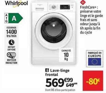 whirlpool lave-linge frontal