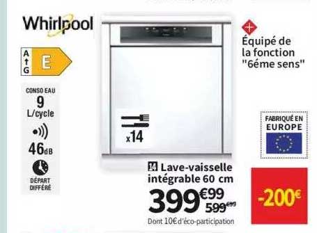whirlpool lave-vaisselle intégrable