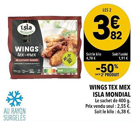 Wings Tex Mex Isla Mondial