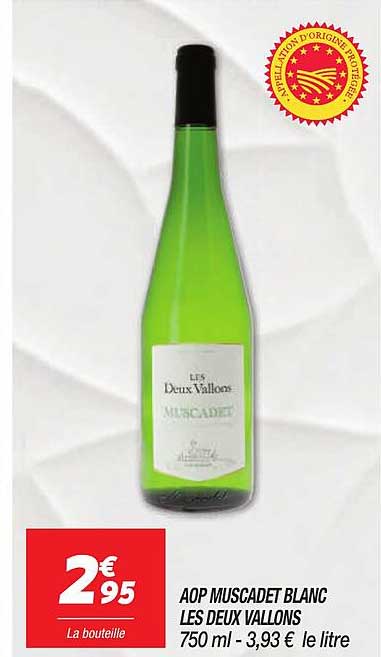 Aop Muscadet Blanc Les Deux Vallons