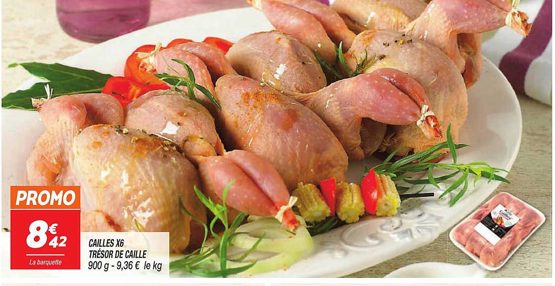 cailles x 6 trésor de caille