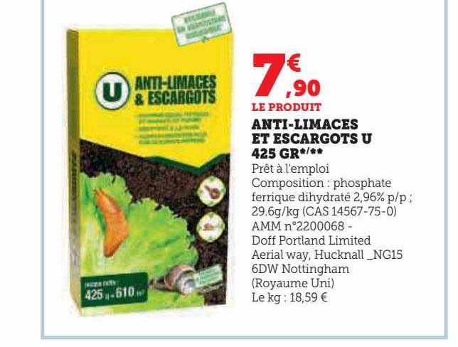 anti-limaces et escargots u