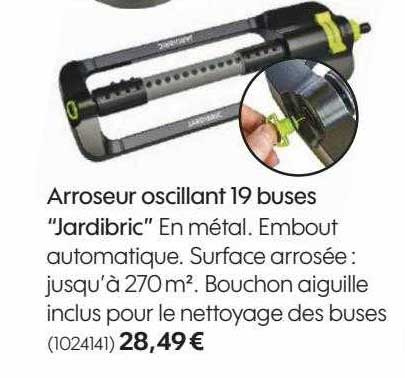 arroseur oscillant 19 buses "jardibric"