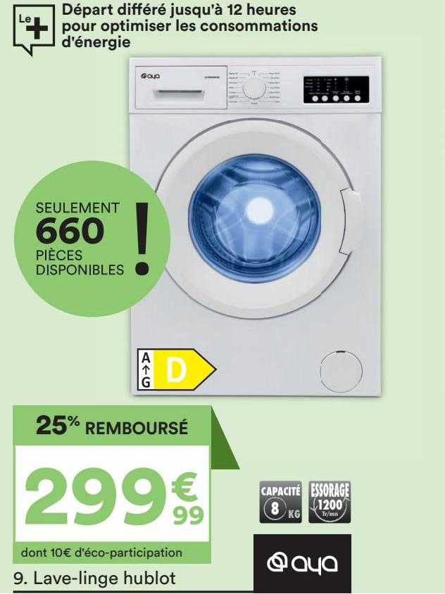 aya lave-linge hublot