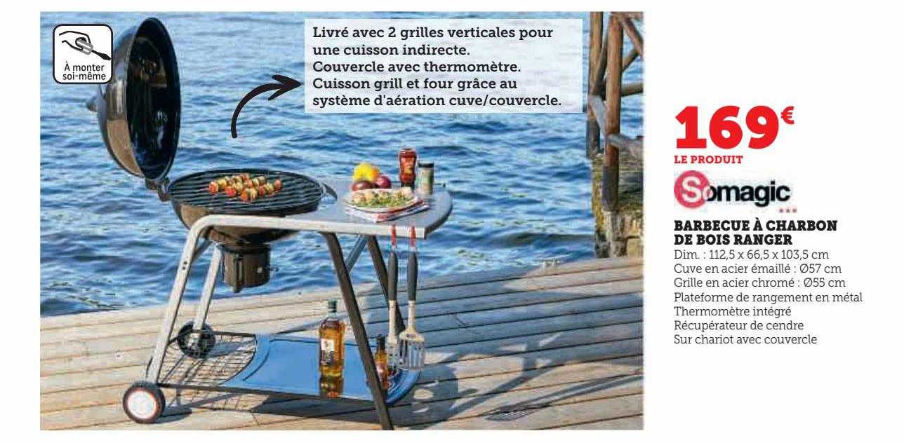 barbecue à charbon de bois ranger somagic