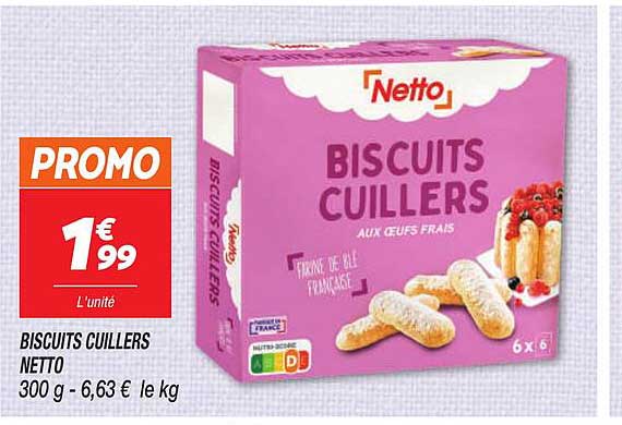 biscuits cuillers netto