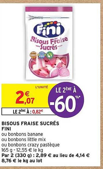 bisous fraise sucrés fini