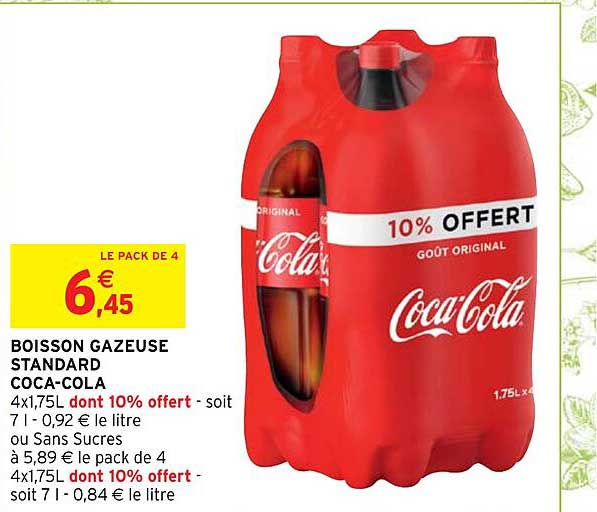 boisson gazeuse standard coca-cola