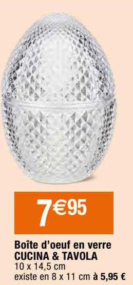 boîte d'oeuf en verre cucina & tavola