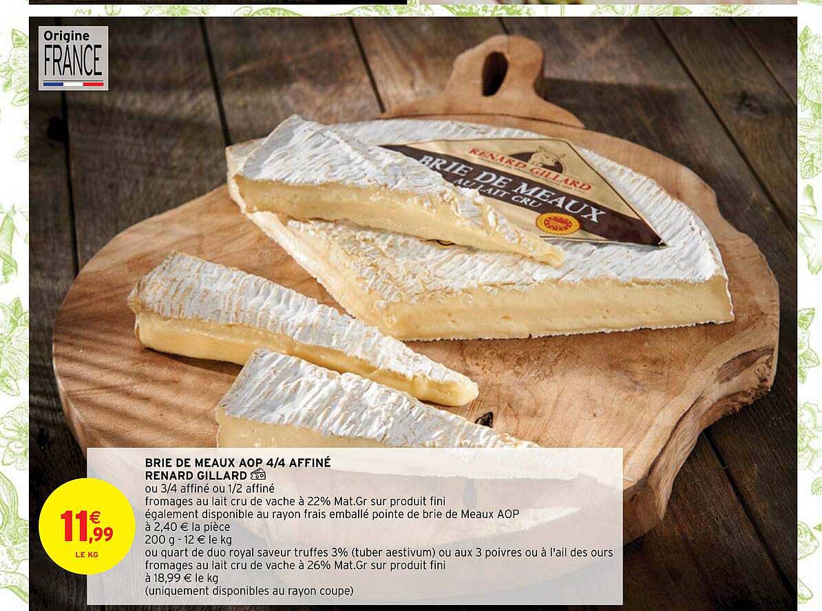 Brie De Meaux Aop 4-4 Affiné Renau Gillard