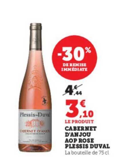 cabernet d'anjou aop rosé plessis duval