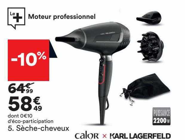 calor x karl lagerfeld sèche-cheveux