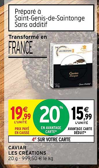 caviar les créations