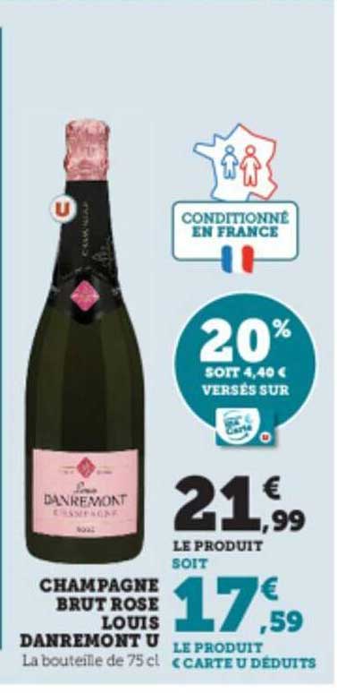 champagne brut rose louis danremont u