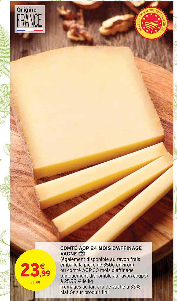 compté aop 24 mois d'affinage vagne