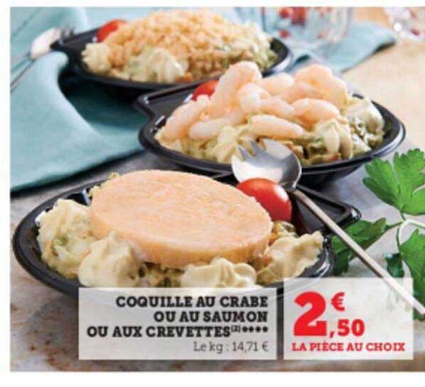 Coquille Au Crabe Ou Au Saumon Ou Aux Crevettes