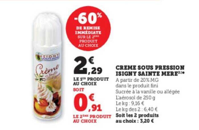 crème sous pression isigny sainte mère