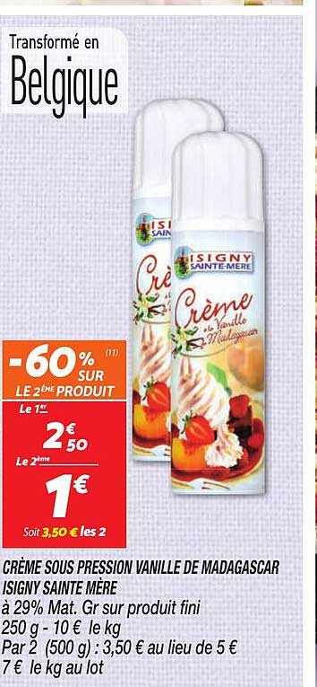 crème sous pression vanille de madagascar isigny sainte mère
