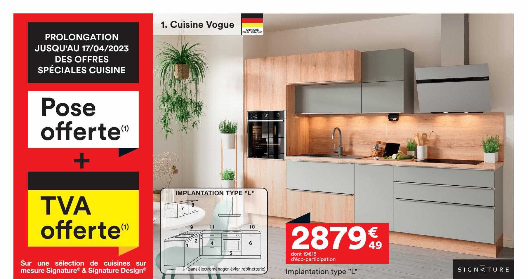 Cuisine Vogue Implantation Type L