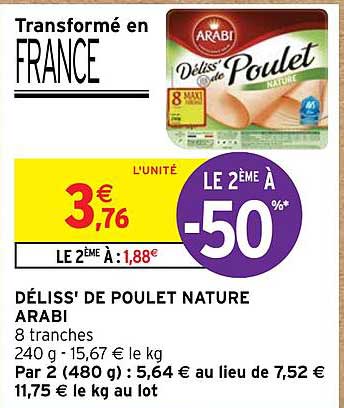 déliss' de poulet nature arabi