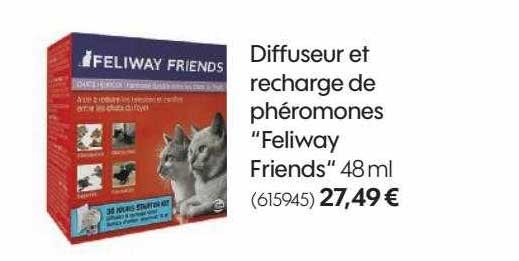 diffuseur et recharge de phéromones "feliway friends"