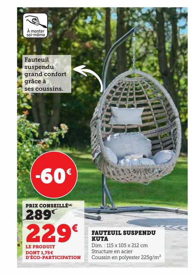 fauteuil suspendu kuta