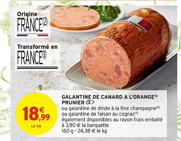 galantine de canard à l'orange prunier