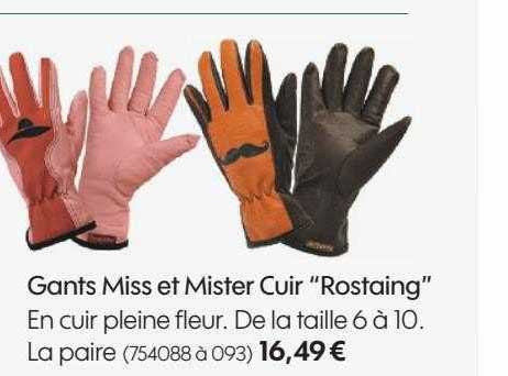 gants miss et mister cuir "rostaing"