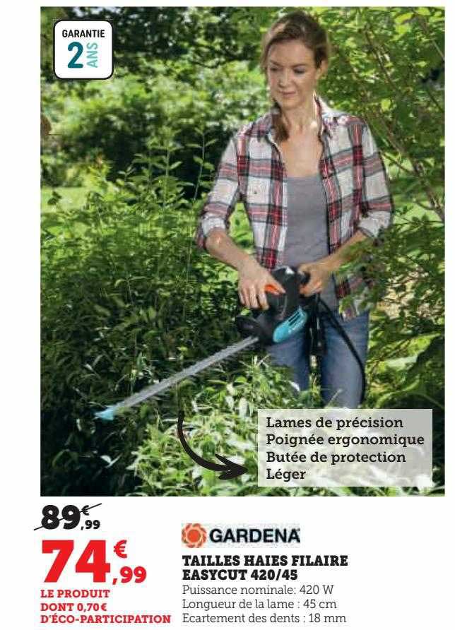 gardena taille haies filaire easycut 420.45