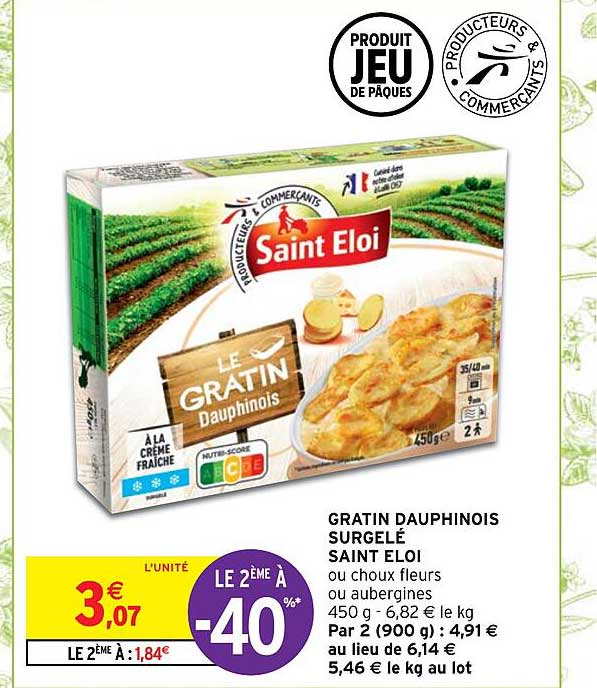 gratin dauphinois surgelé saint eloi