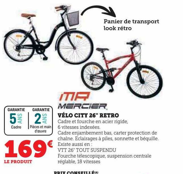 itir mercier vélo city 26" retro