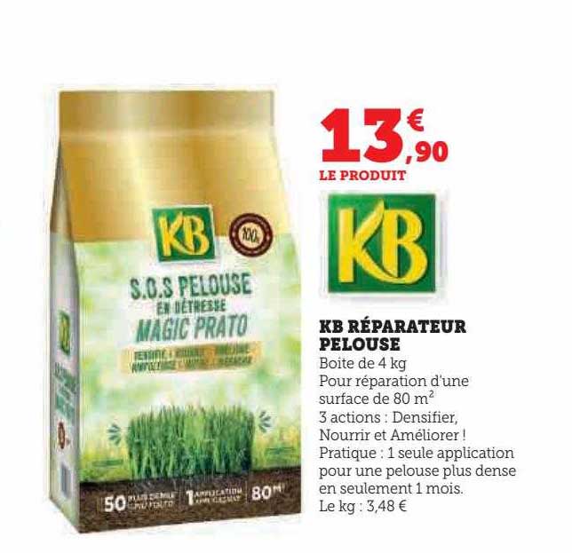 kb réparateur pelouse