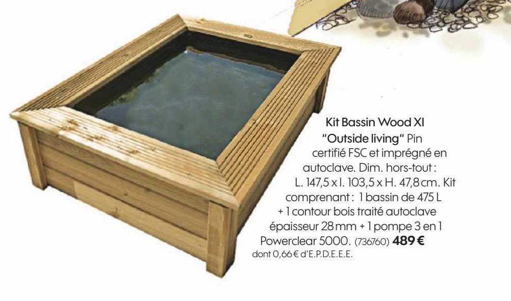 kit bassin wood xi "outside living"