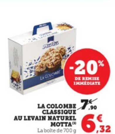 la colombe classique au levain naturel motta
