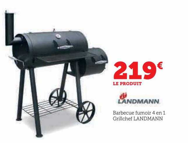 landmann barbecue fumoir 4en1 grillchef