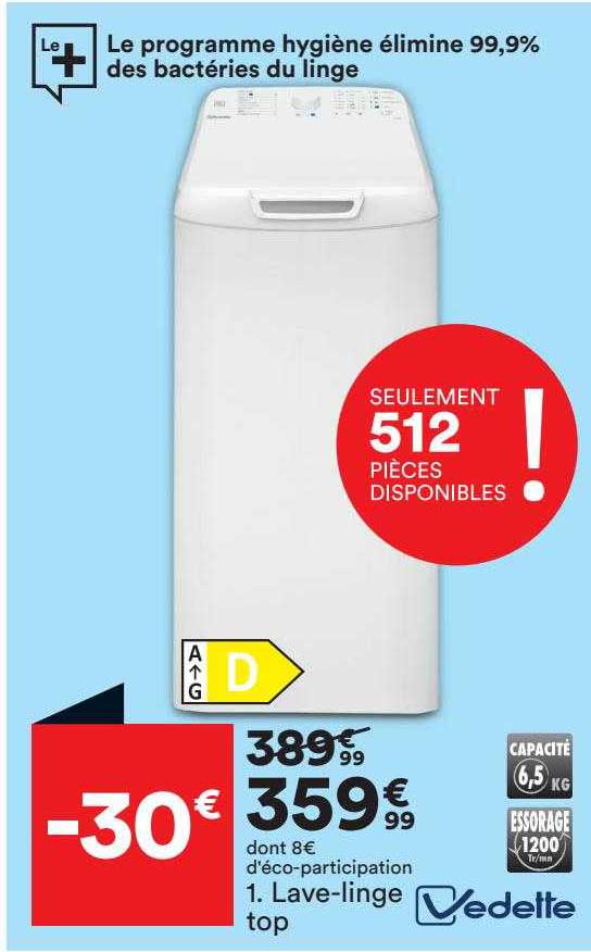 lave-linge top vedette