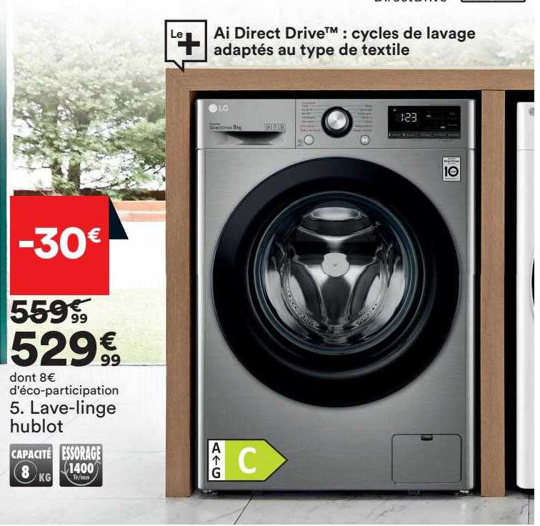 lg lave-linge hublot