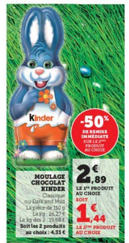 Moulage Chocolat Kinder