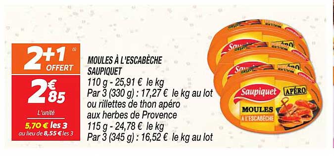 Moules à L'escabèche Saupiquet