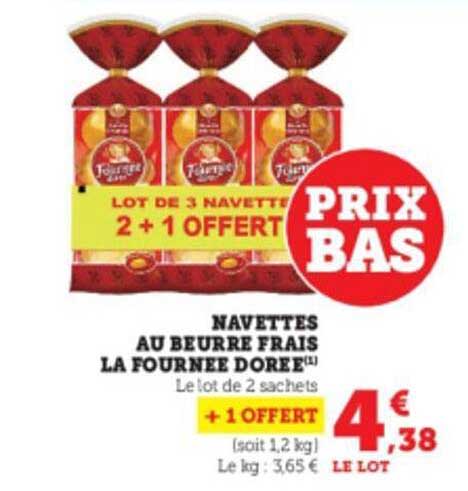 navettes au beurre frais la fournée dorée