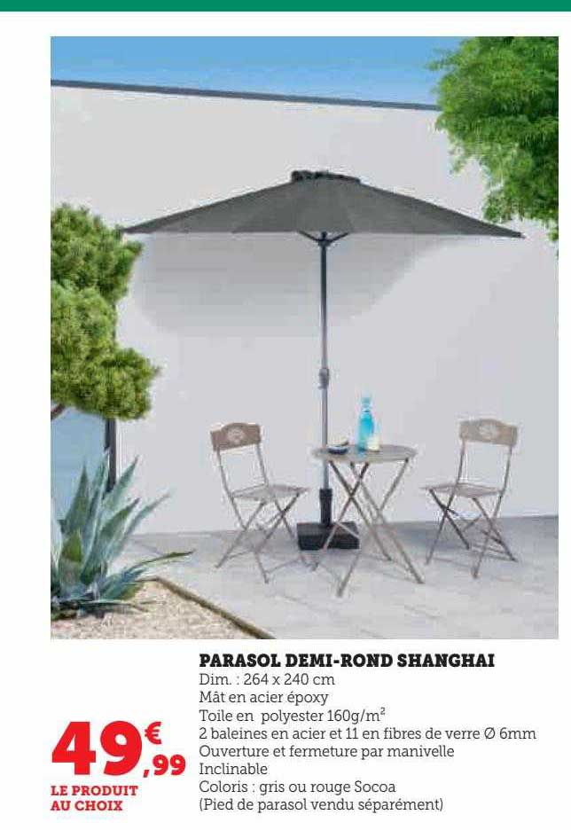 parasol demi-rond shanghai