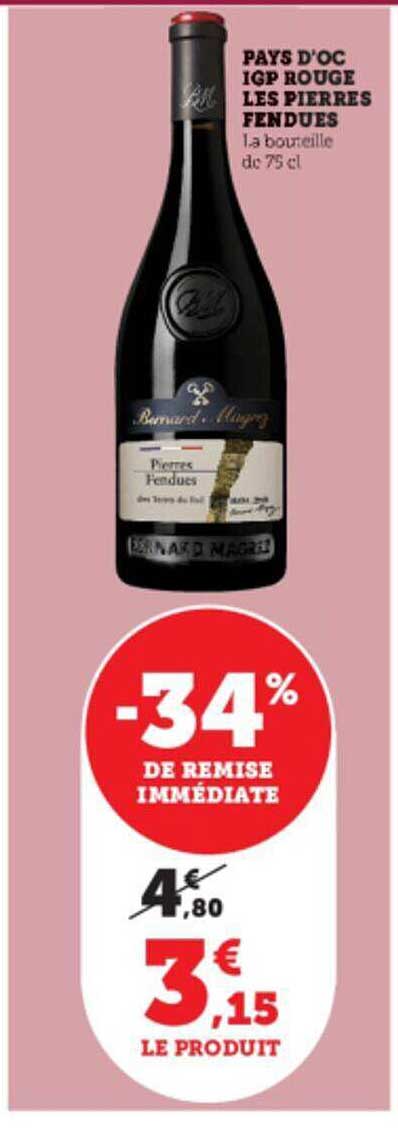 pays d'oc igp rouge les pierres fendues