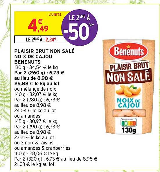 Plaisir Brut Non Salé Noix De Cajou Benenuts