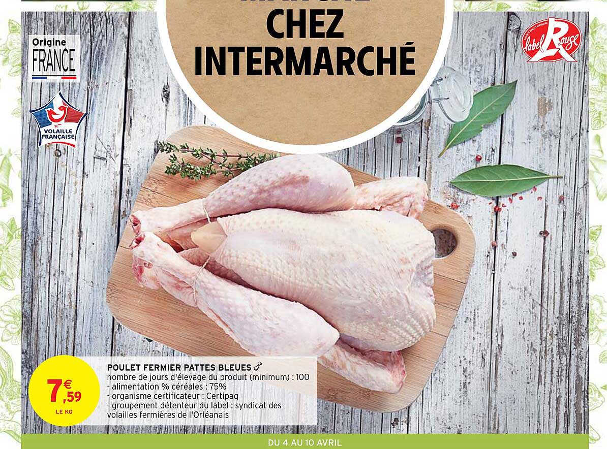 poulet fermier pattes bleues