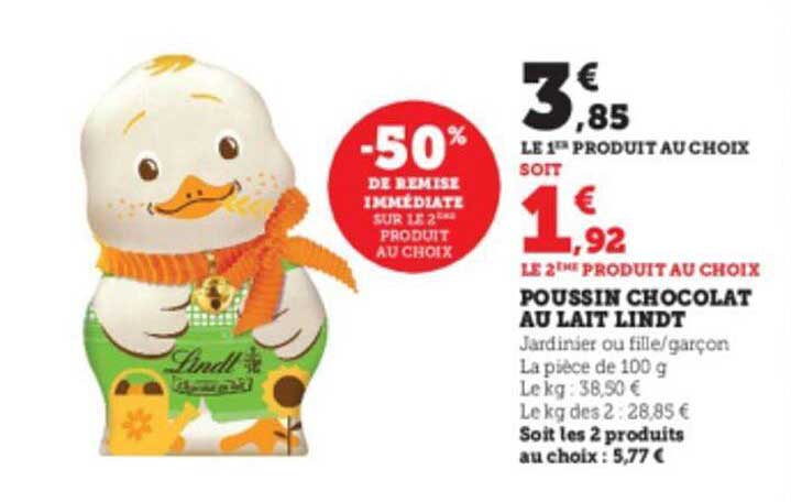 poussin chocolat au lait lindt