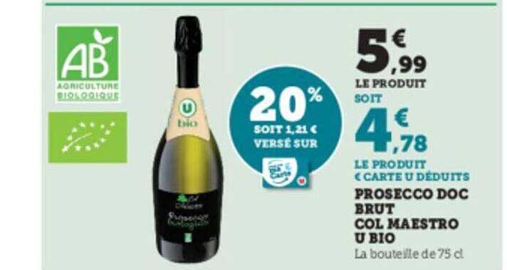 prosecco doc brut col maestro u bio