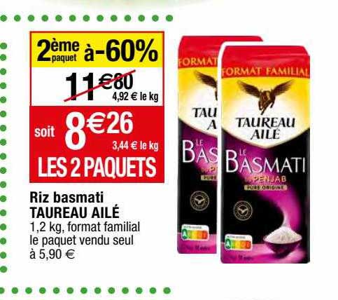 Riz Basmati Taureau Ailé