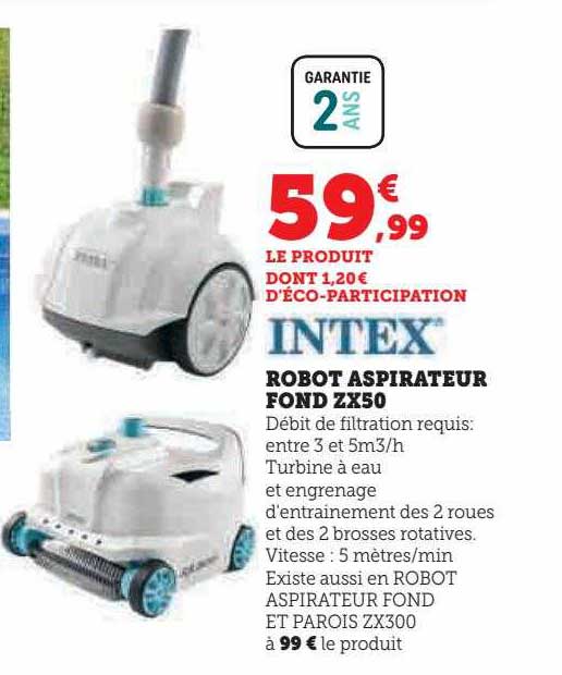 Robot Aspirateur Fond Zx50 Intex